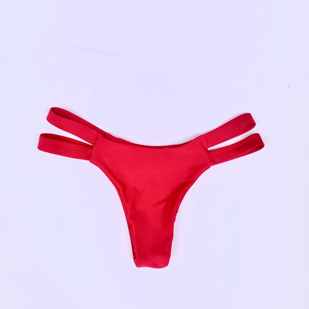 Cherry Red Bikini Swim Bottom  Size S